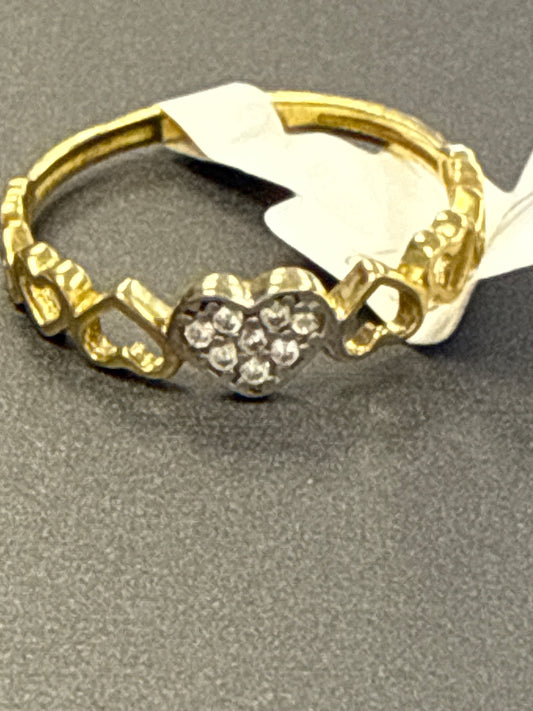 10k  heart ring