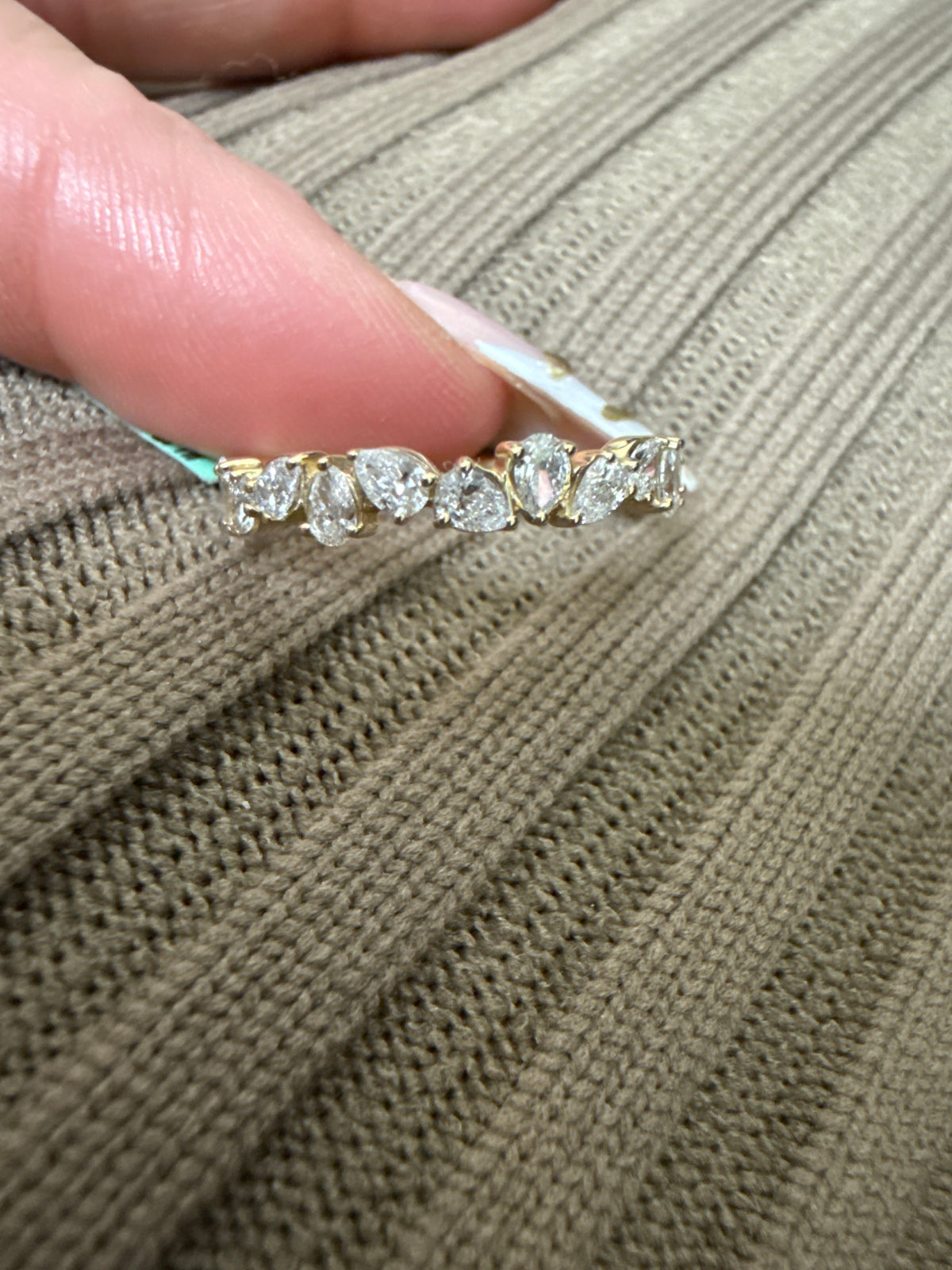 14k  Diamond Engagement band ring