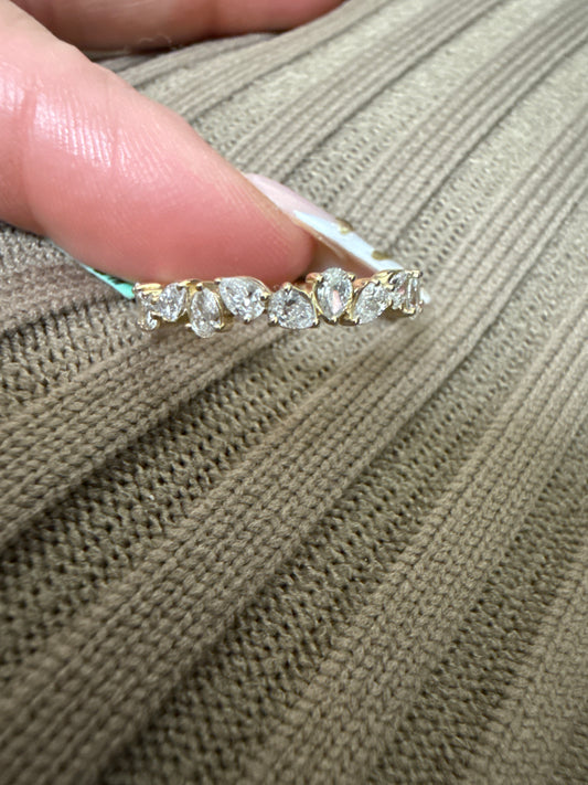 14k  Diamond Engagement band ring