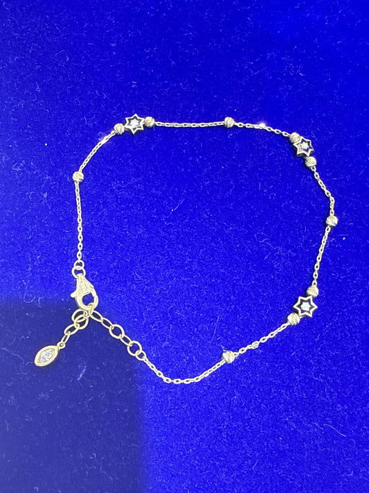 14k ladies star bracelet
