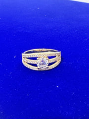 14k ladies  ring stones