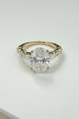 14k solitaire ring LADIES ENGAGEMENT RING 1 CT OVAL DIAMOND yellow gold
