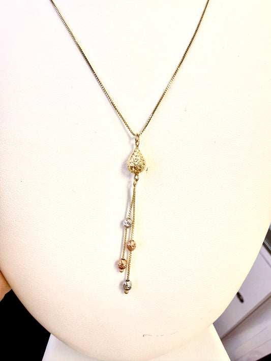 14k 3 color necklace choker