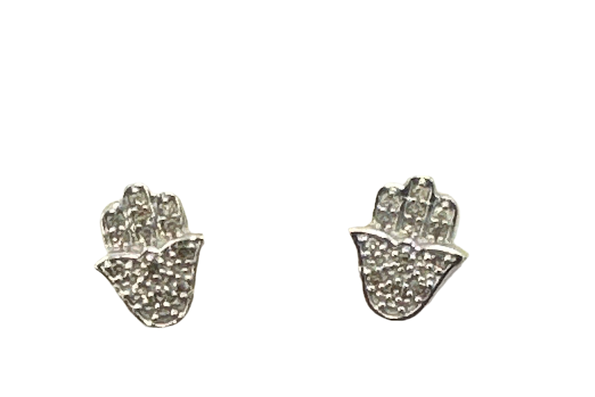 10k diamond earing fatima hand