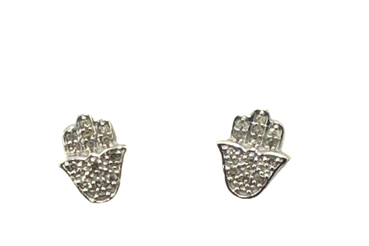 10k diamond earing fatima hand