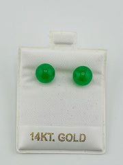 14k jade earrings