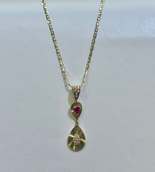 14k Teardrop necklace