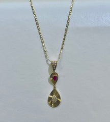 14k Teardrop necklace