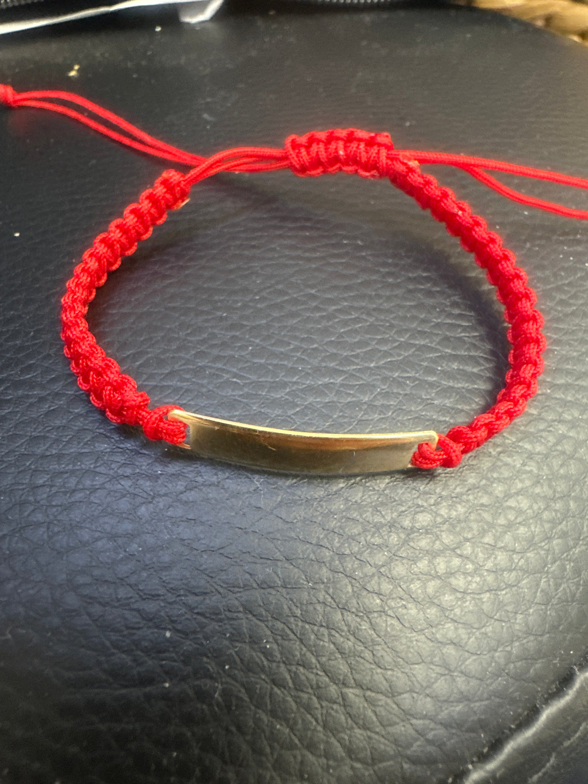 14k baby bracelet red hilo ID 6”