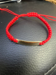 14k baby bracelet red hilo ID 6”