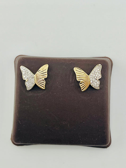 10k diamond earing butterfly 0.16ct