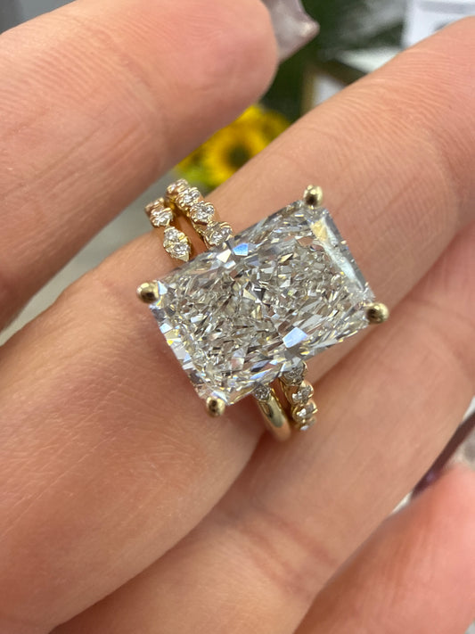 14k diamond . duo set engagement rings wedding 3.35ct