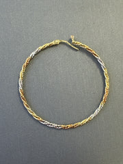 14k ladies hoops 3 color