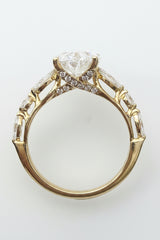 14k solitaire ring LADIES ENGAGEMENT RING 1 CT OVAL DIAMOND yellow gold