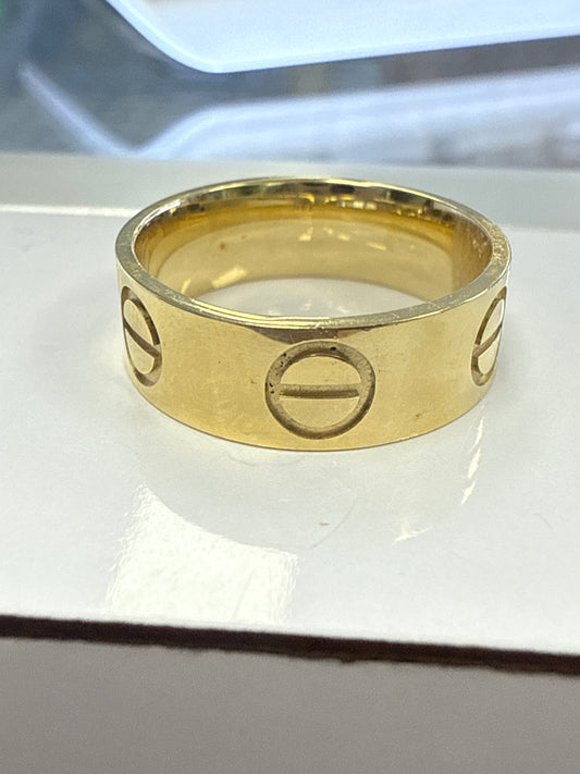14k “LOVE” ring aro band size 5