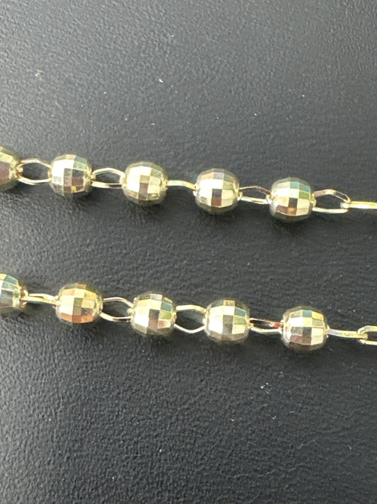 14k Rosary  yellow gold rosary rosario 24” necklace