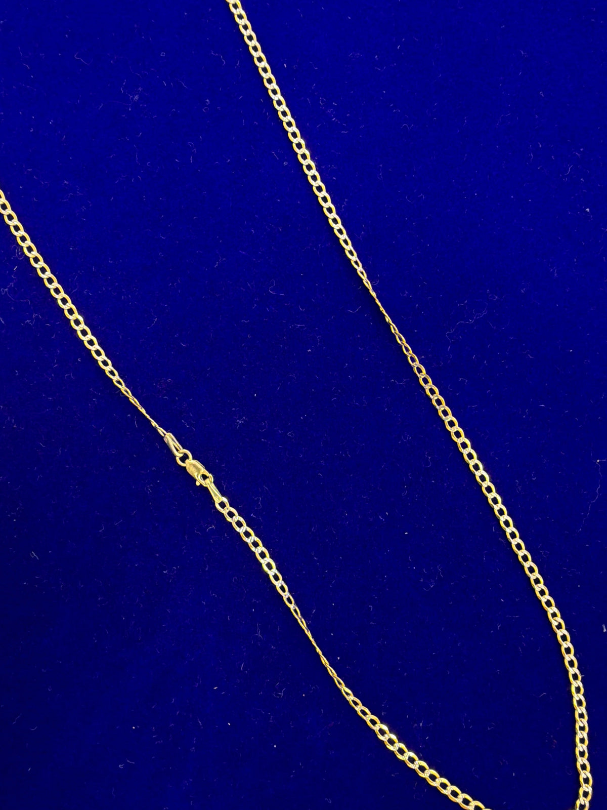14k cuban style hollow diamond cut 22" 2.5mm
