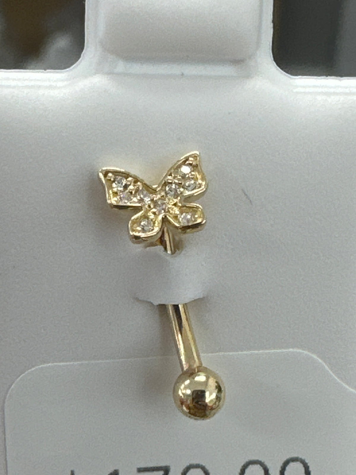 14k earring piercing butterfly