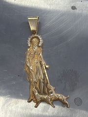 14k san lazaro religious pendant