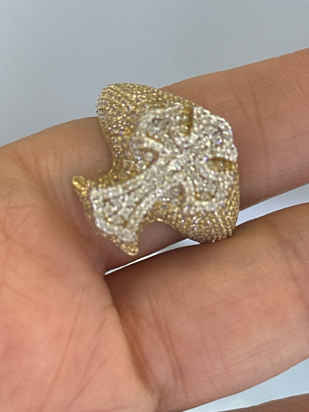 14k cross stones  ring