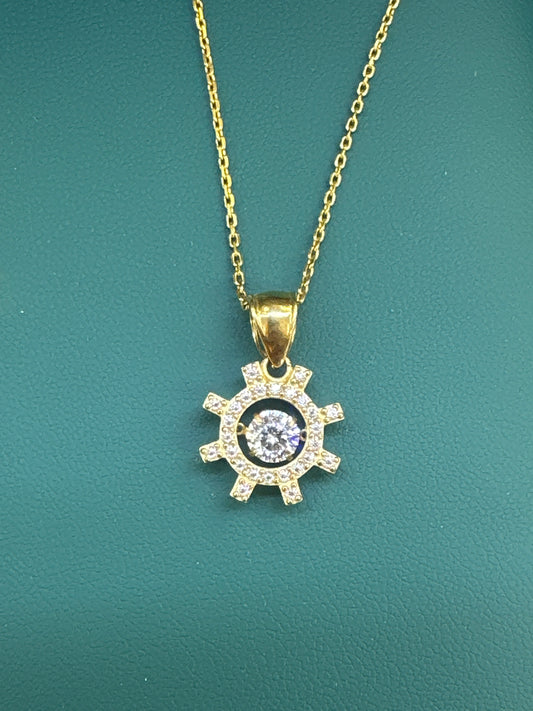 14k chain necklace 18” with pendant