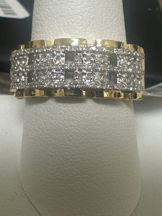 10k ring men diamond 0.50cy