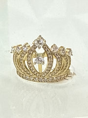 10k Small quince (15) crown ring