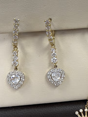 14k only earring heart