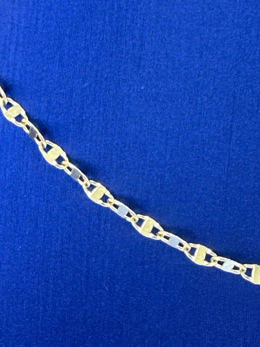 14k Necklace mirror chocker style 18” 3g