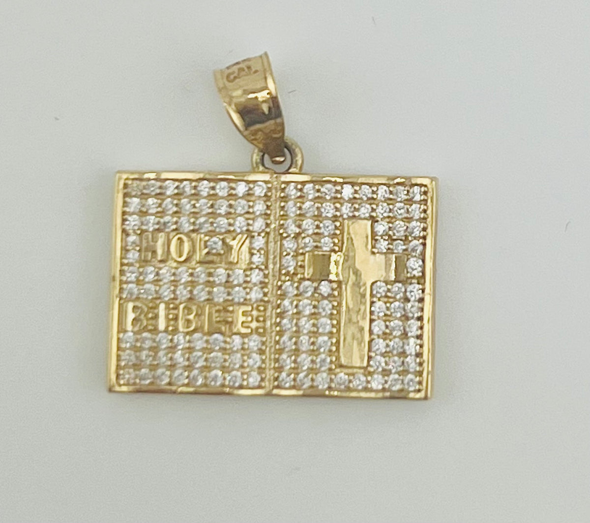 14k Holy Bible with stones