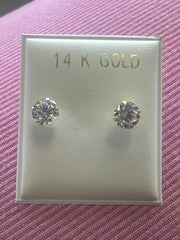 One circle stone earrings
