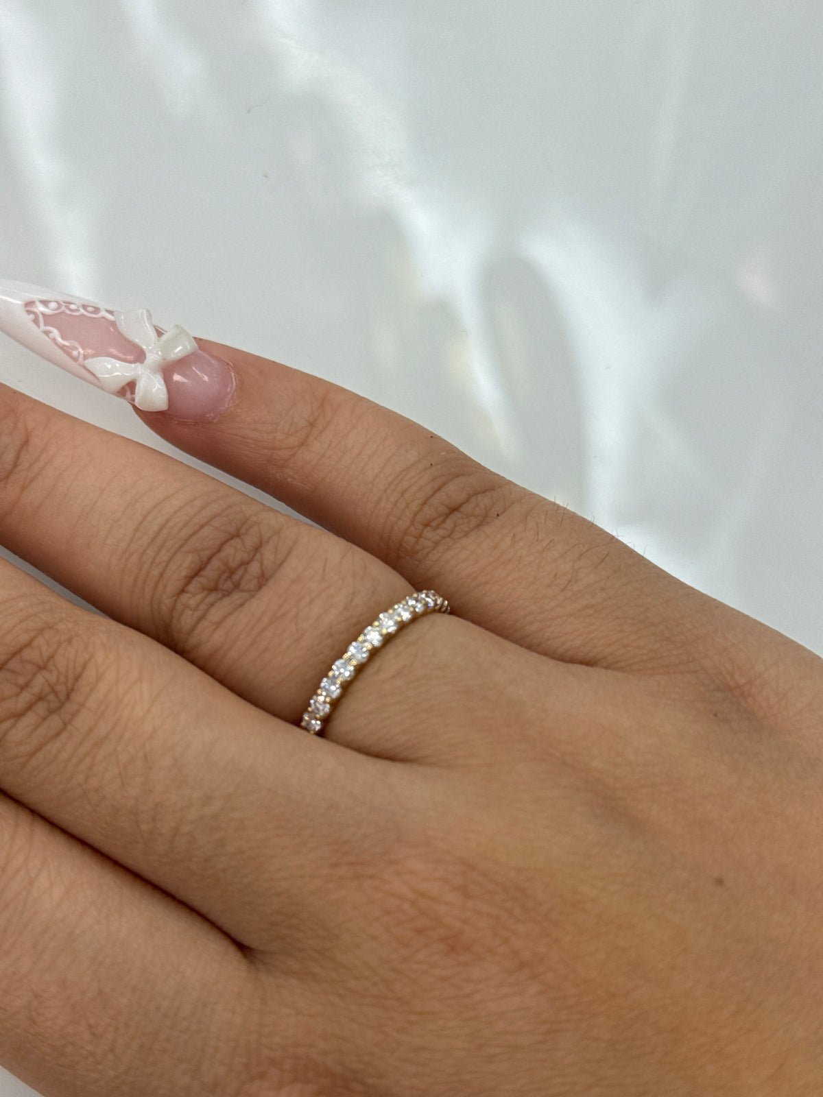 14k  Diamond Engagement band ring natural diamond size 10