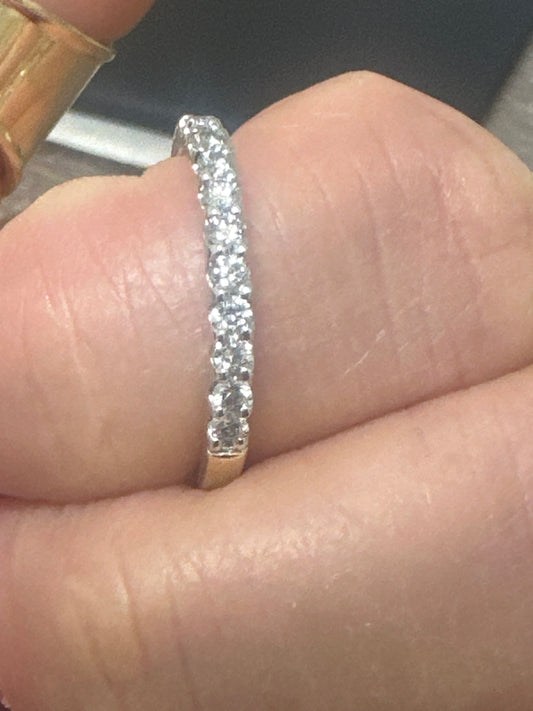 14k  Diamond Engagement band ring natural diamond