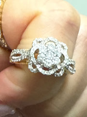 10k  Diamond Engagement ring natural diamond