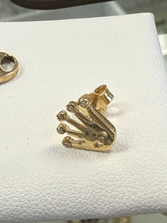 14k aretes earrings crown 15 tiara queen
