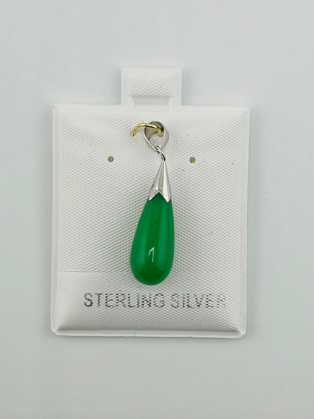 Silver jade and tigers eye pendant