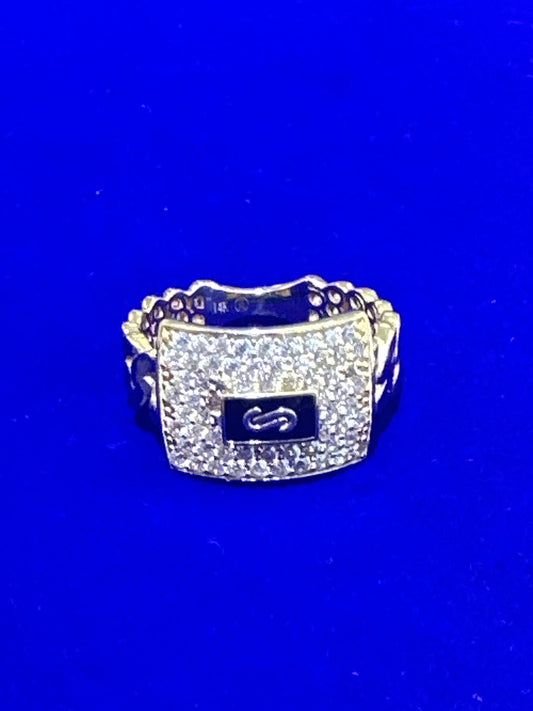 14k  ring round monaco