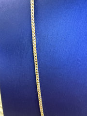 10k franco chain 2 tones diamond cut 22”