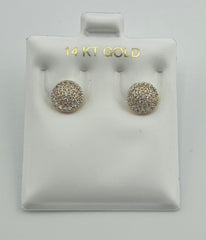 14k circle earrings with stones