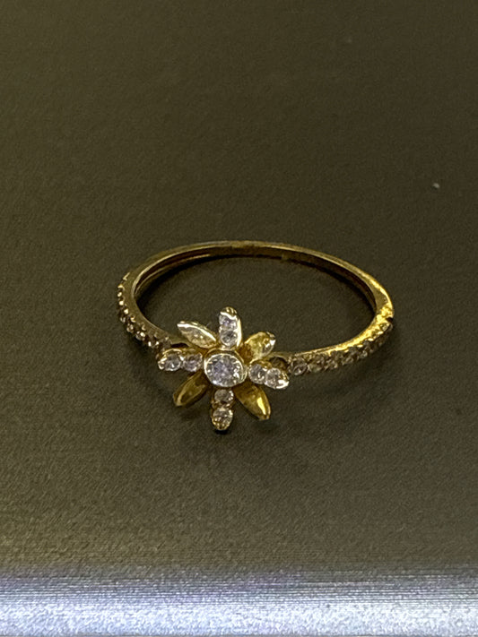 14k flower with stones