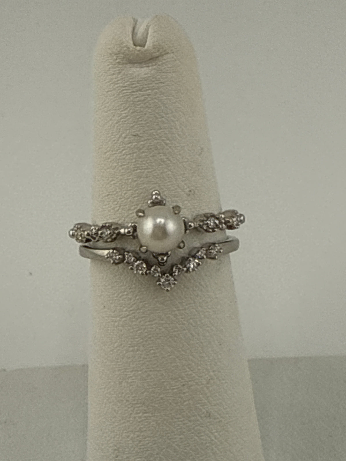 14k ring ladies white gold diamond
