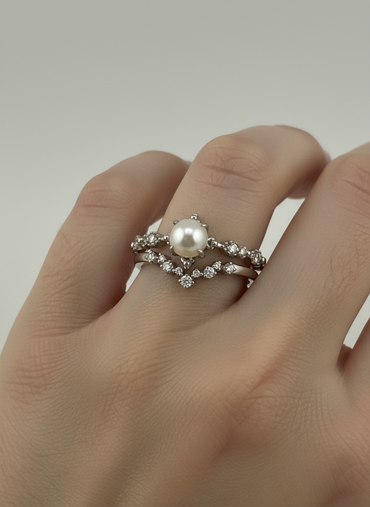 14k ring ladies white gold diamond