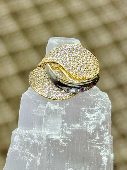 14k Multicolor stone ring