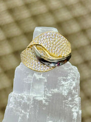14k Multicolor stone ring