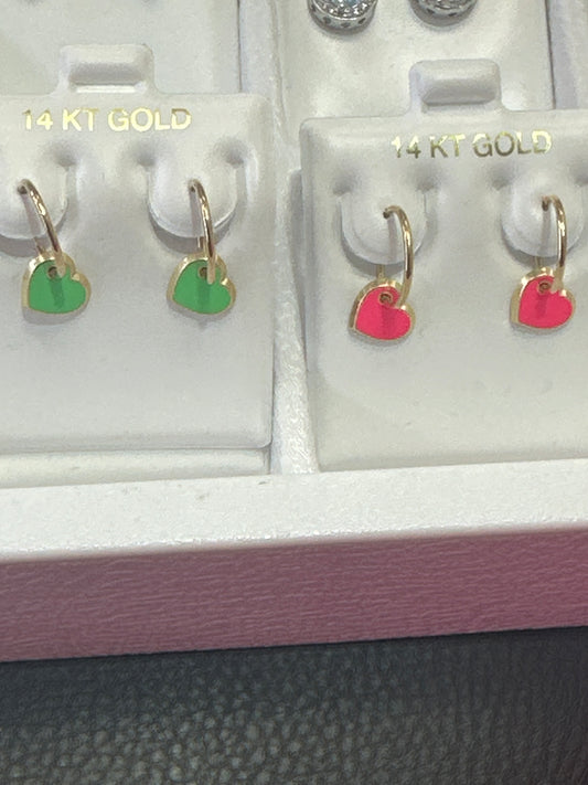 14k earring huggies color call for color