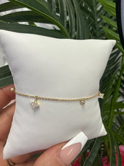 LADIES  .33ct DIAMOND bracelet 14K YELLOW GOLD