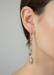 14k long virgen Guadalupe Earrings