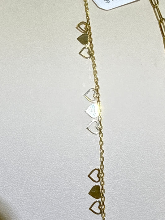 14k hearts necklace