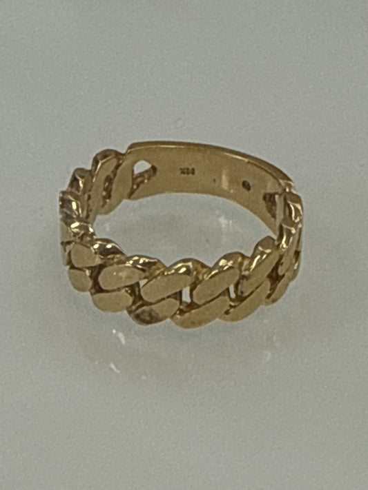 14k ring cuban style design 6mm