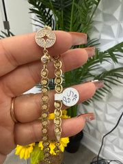 14k bracelet lion with stones